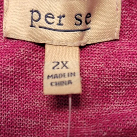 NEW Per Se WOMENS Pink Braided sides Sweater-SOZE 2XL - NWT - Picture 12 of 13